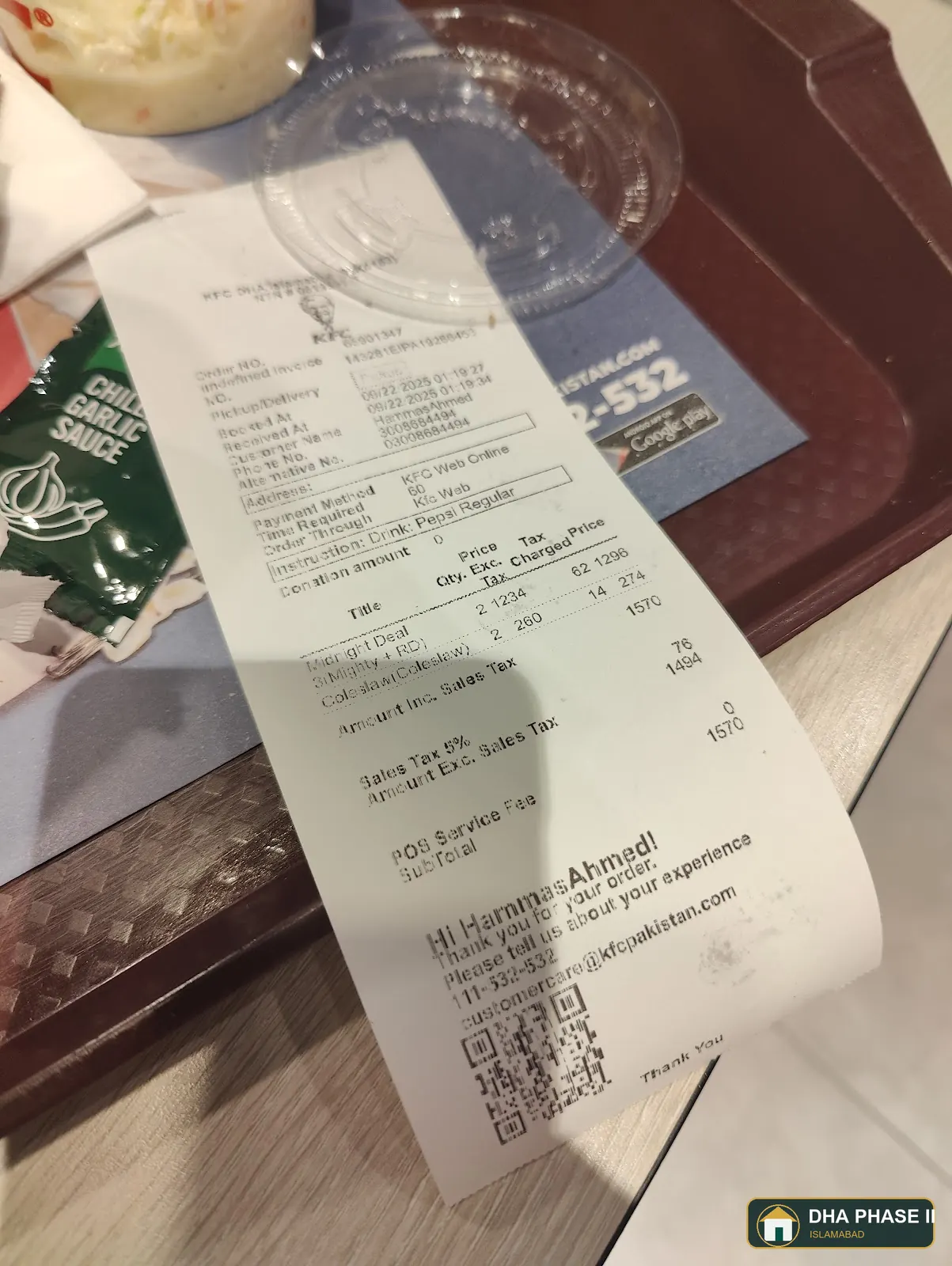 KFC Sector E, DHA Phase 2 Islamabad customer review photo 2 by Hammas Ahmed