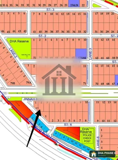 Top Location Plot On Main Jinnah Boulevrd image 1