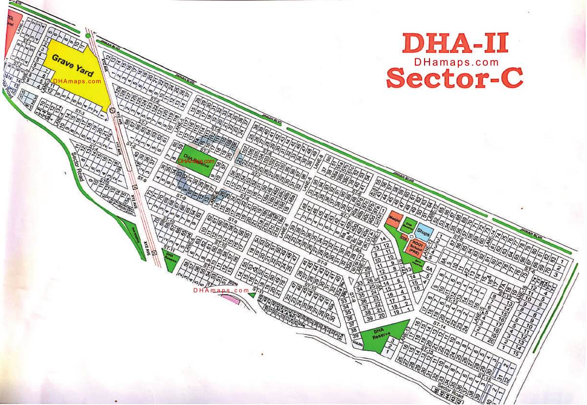 DHA Phase 2 Islamabad Sector C map